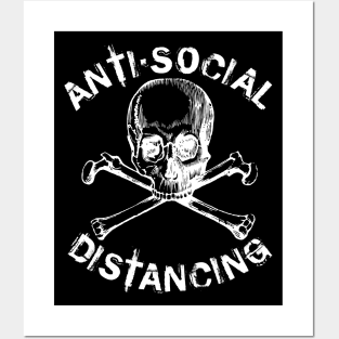 Antisocial Distancing - White Posters and Art